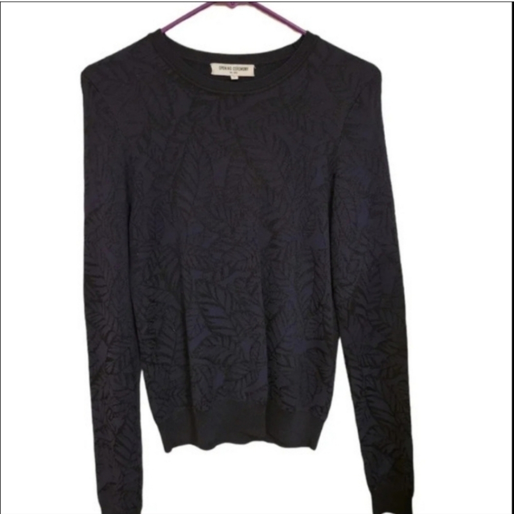 Opening ceremony long sleeve plant print crew pullover Size Small